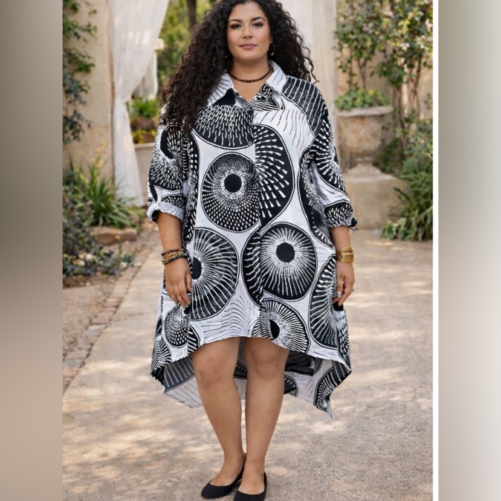 LOWEST🌺 NWT STEP IN STYLE 3X LEOPARD BUTTON FRONT Hi-Lo DUSTER - Picture 7 of 10